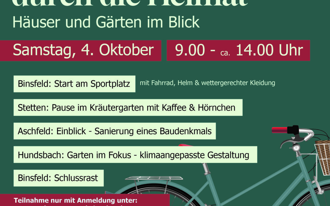 Mit dem Rad durch die Heimat – entdecken, informieren, erleben